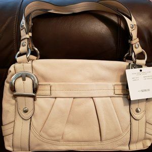 BMAKOWSKY VANILLA MANCHESTER LEATHER SATCHEL - NEW